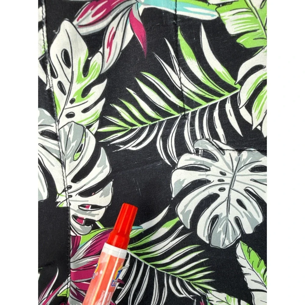 Tommy Bahama Mens XL Tropical Floral Monstera Swim Trunks Black‎ ST924707 Loud